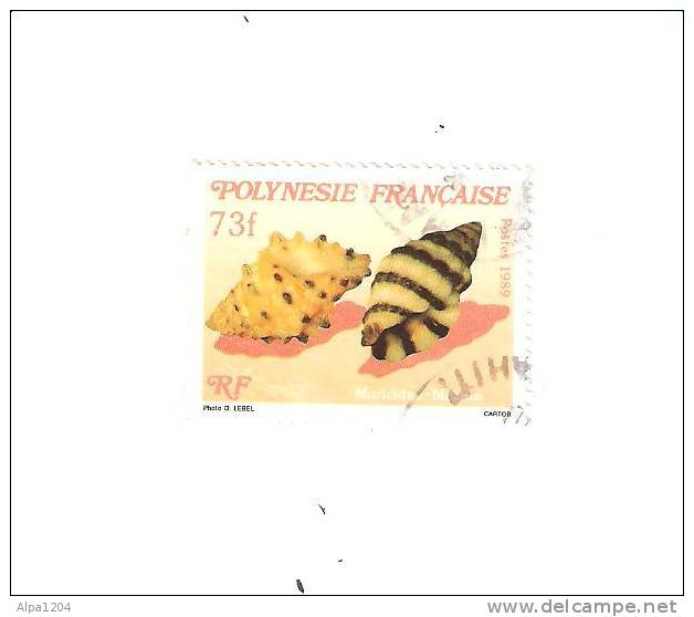 TIMBRE 1989 "POLYNESIE FRANCAISE "COQUILLAGES" - OBLITERE - Used Stamps