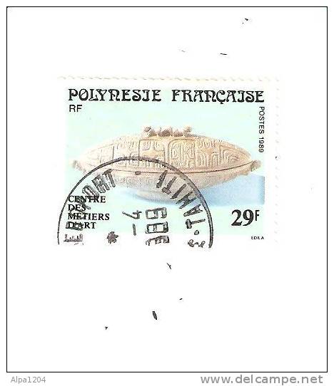 TIMBRE 1989 "POLYNESIE FRANCAISE "CENTRE DES METIERS D ART" - OBLITERE - Used Stamps