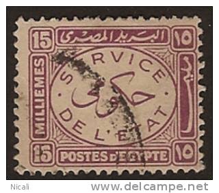 EGYPT 1938 15m Purple Official SG O282 U TV152 - Servizio