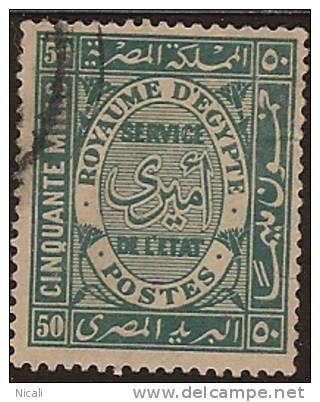 EGYPT 1926 50m Green Official SG O149 U TV146 - Dienstzegels