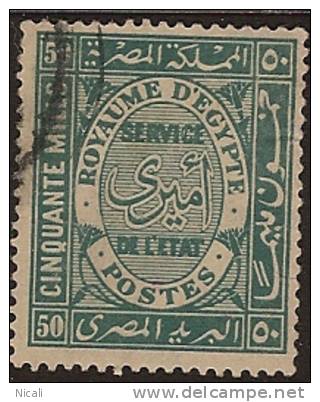 EGYPT 1926 50m Green Official SG O149 U TV146 - Officials