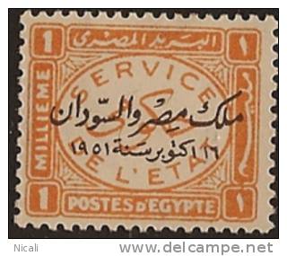 EGYPT 1952 1m Official HM SG O404 TD215 - Dienstzegels