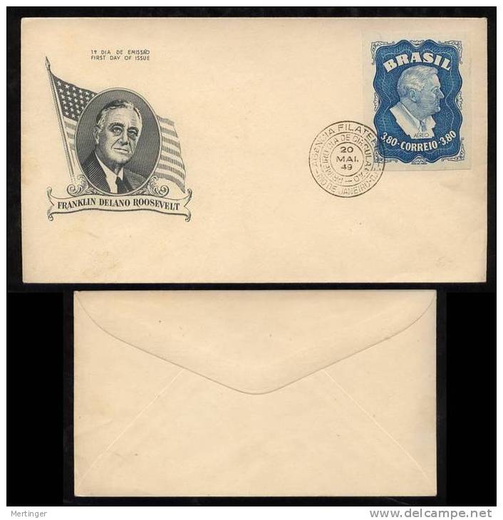 Brazil Brasilien 1949 Roosevelt 1949 FDC - Briefe U. Dokumente