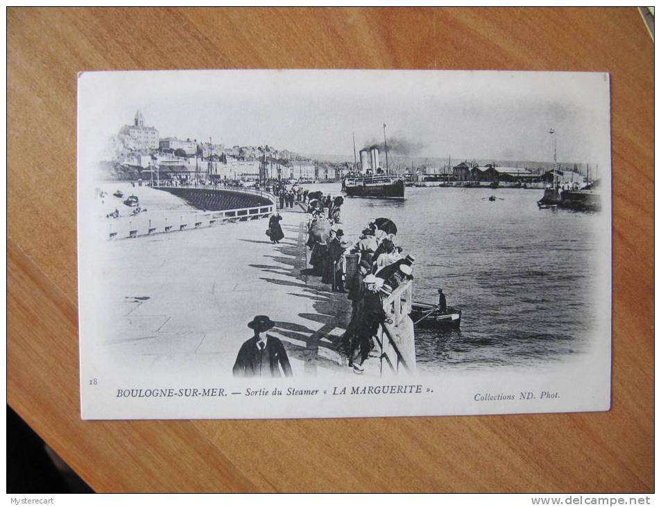 Q1 BOULOGNE SUR MER  Sortie Du Steamer ''LA MARGUERITE'' BATEAU ANIMEE - Boulogne Sur Mer