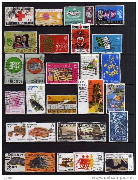 Hong Kong - 1963/83 - 28 Different Commemoratives - Used - Used Stamps