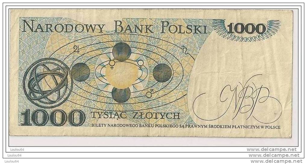 1000 Zlotych 1982 -  N° HP 8128378 - Pologne - - Pologne