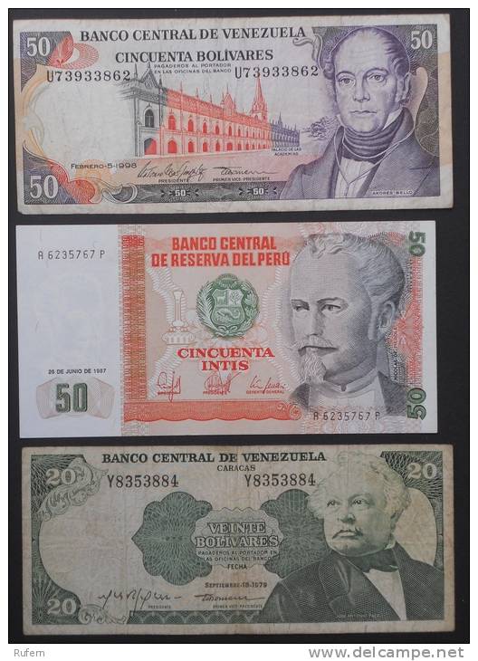 SOUTH AMERICA        3 BANK NOTES   -    (2321) - Lots & Kiloware - Banknotes