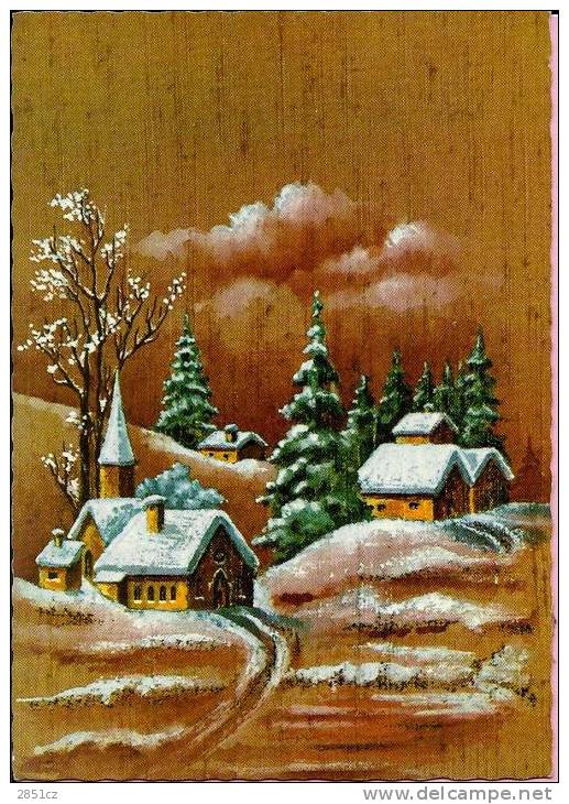 HAPPY NEW YEAR - Houses In The Snow, 1974., Yugoslavia (Politika Beograd / Turistkomerc Zagreb, S-3) - Neujahr