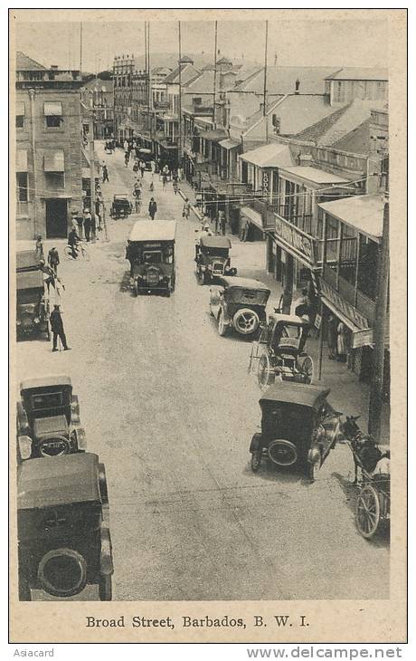 Barbados BWI Broad Street Old Cars Edit Knights - Barbades