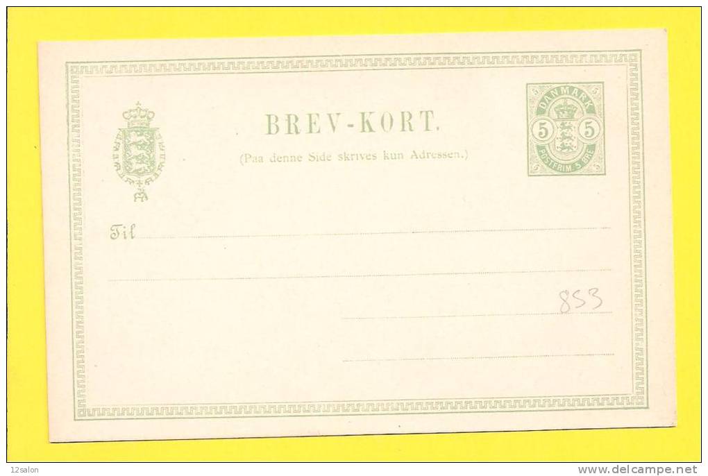 ENTIERS POSTAUX DANEMARK - Entiers Postaux