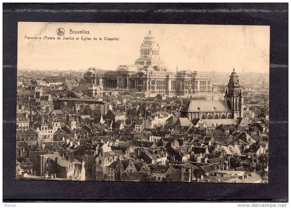 39158    Belgio,   Bruxelles -  Panorama (Palais  De  Justice  Et  Eglise  De La  Chapelle),  NV - Viste Panoramiche, Panorama