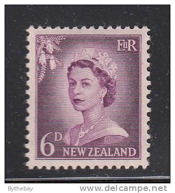 New Zealand MH Scott #311 6p Queen Elizabeth II - Ungebraucht