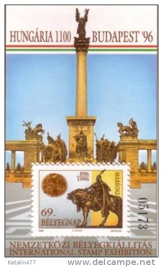 HUNGARY. 1996  .69th Stamp Day, Spec Block  , MNH×× Memorial Sheet - Herdenkingsblaadjes