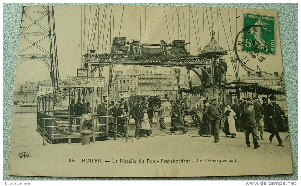 Rouen - La Nacelle Du Pont Transbordeur - Le Debarquement - Rouen