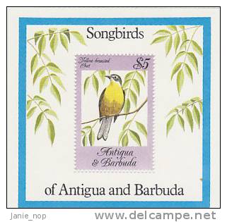 Antigua & Barbuda-Songbirds Souvenir Sheet  MNH - Zangvogels