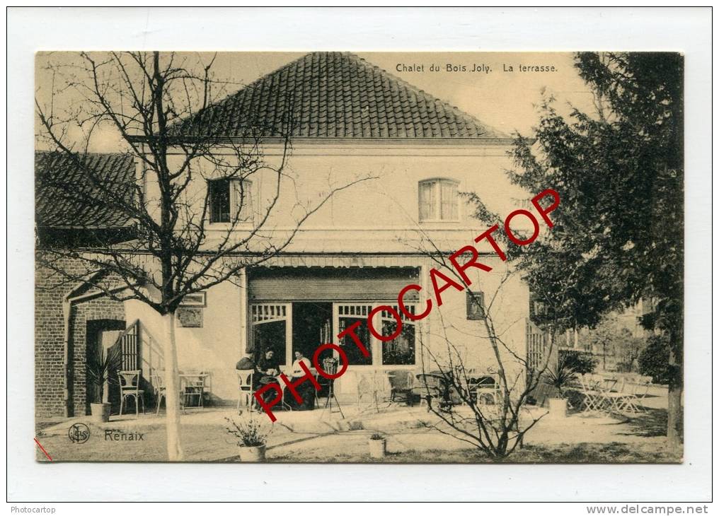 CHALET Du BOIS JOLY-Terrasse-Jeu De Cartes-Animation-RENAIX-RONSE-Periode Guerre 14-18-1WK-BELGIEN-BELGIQUE-Feldpost-Nel - Renaix - Ronse