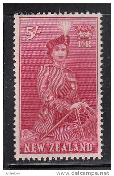 New Zealand MH Scott #300 5sh Queen Elizabeth II On Horseback - Ongebruikt