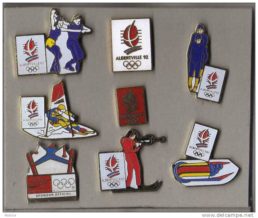 LOT DE  8 PIN'S  Alberville 92, Sport  Et Logo. - Giochi Olimpici