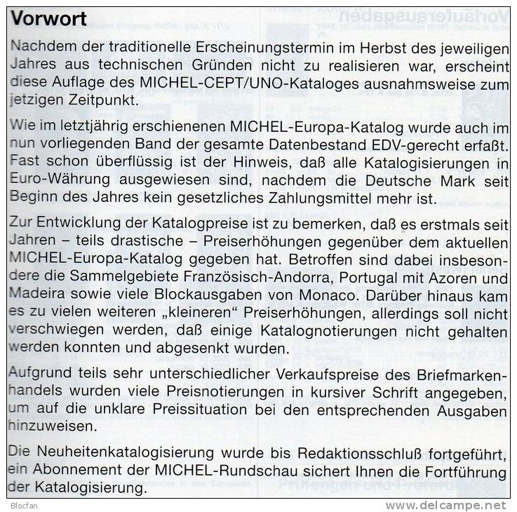 Michel Katalog CEPT+ UNO 2002 Europa-Motiv Antiquarisch 20€ Europarat EFTA Skandinavien- Sympathie- Mitläufer- NATO KSZE - Sapere