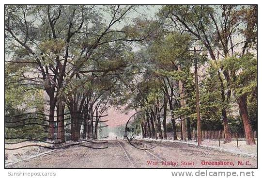 North Carolina Greensboro West Market Street 1913 - Greensboro