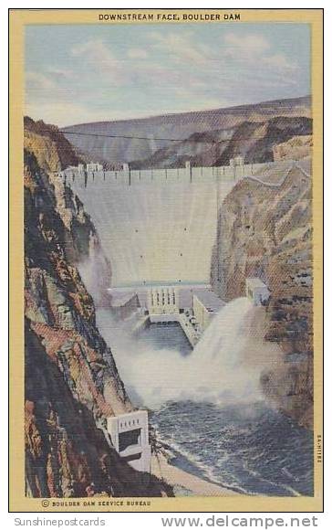 Nevada Boulder Dam Downstream Face - Autres & Non Classés