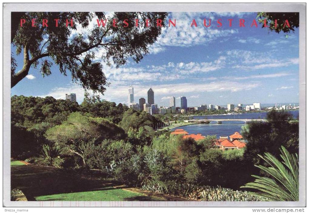 AUSTRALIA - Cartolina Viaggiata Nel 2005 - Perth - Panorama - Parco - Perth