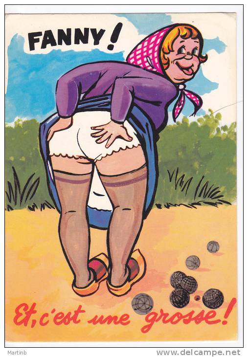 CPSM  Humour PETANQUE   Fanny  Illustrateur Allouin - Petanca