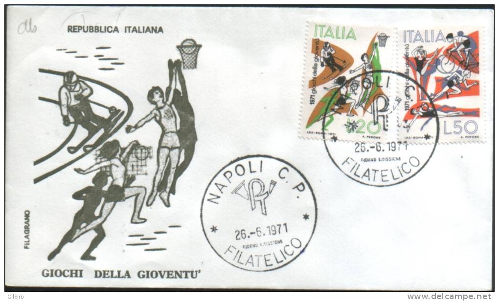 Italia 1971 Busta FDC "Filagrano"  Giochi Della Gioventù - FDC