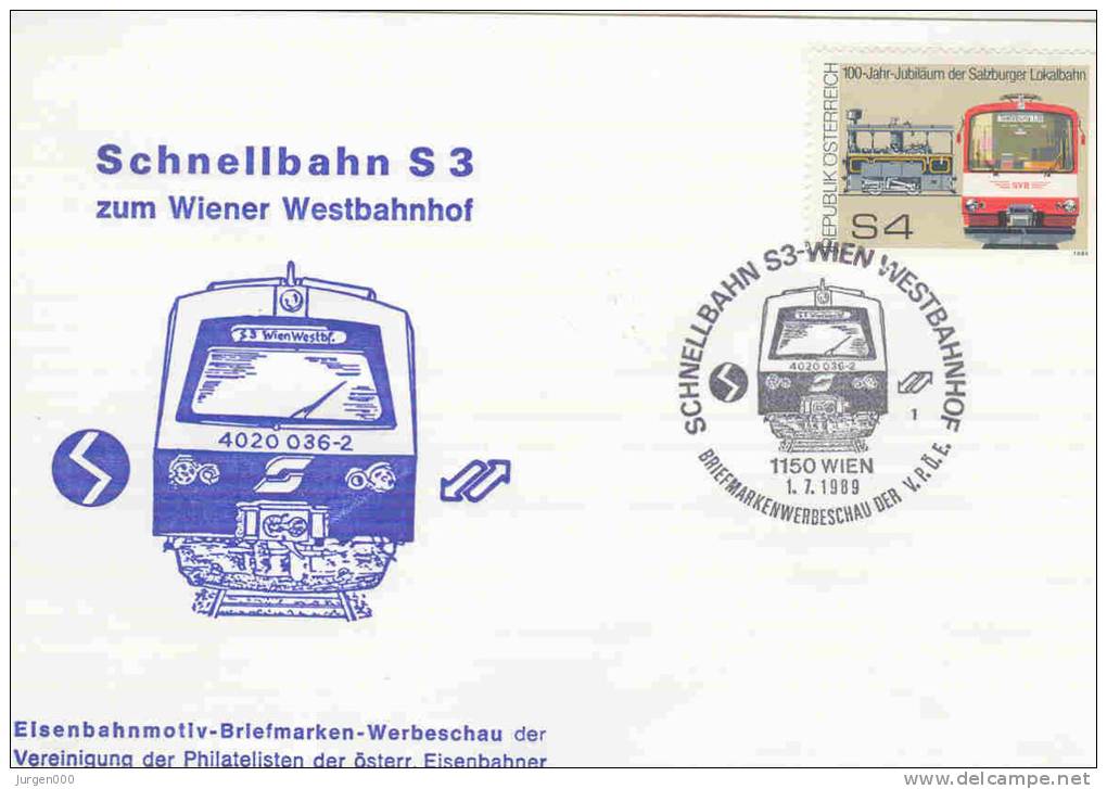 Rep. Osterreich -  Schnellbahn S 3 Zum Wiener Westbahnhof - Wien 1/7/1989 (RM1137) - Trains