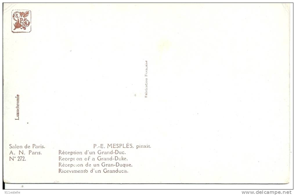 FILLETTES   - Reception  D Un Grand  Duc , Par  MESPLES Pinxit   ( Voir Verso ) - Dans