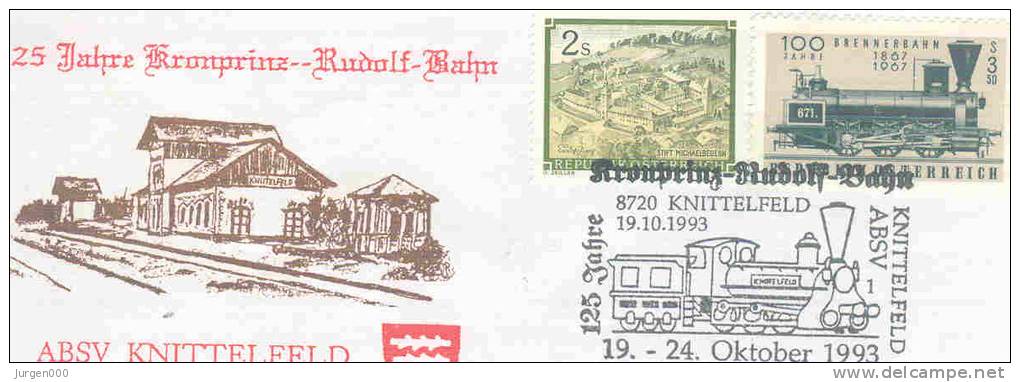 Rep. Osterreich - 125 Jahre Kronprinz Rudolf Bahn - Knittelfeld 19/10/1993 (RM1181) - Treinen