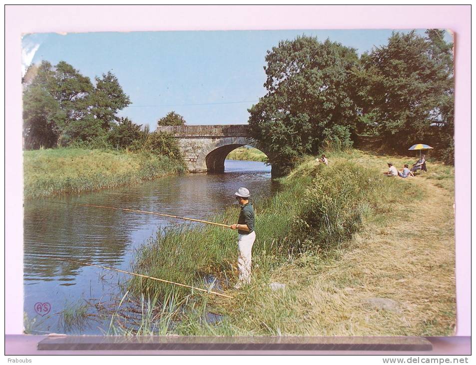 (85) - NOTRE DAME DE RIEZ - LE PONT ET LA RIVIERE LE LIGNERON - ANIMEE (PECHEURS) - 1977 - Otros & Sin Clasificación