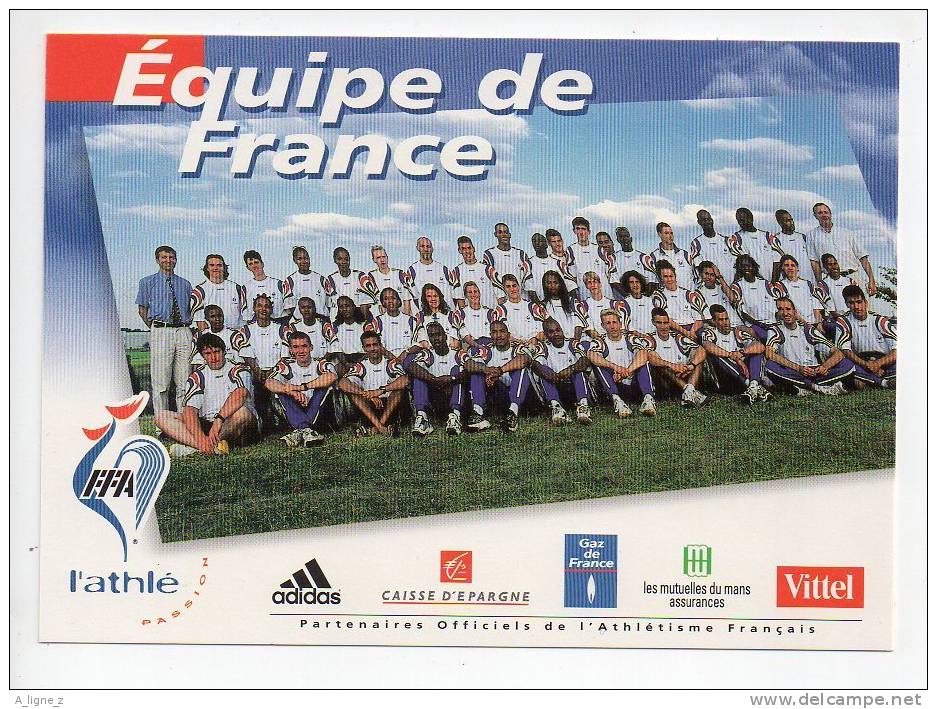 REF 120 : CPM Pub Promo Equipe De France Athlétisme 1998 - Athlétisme