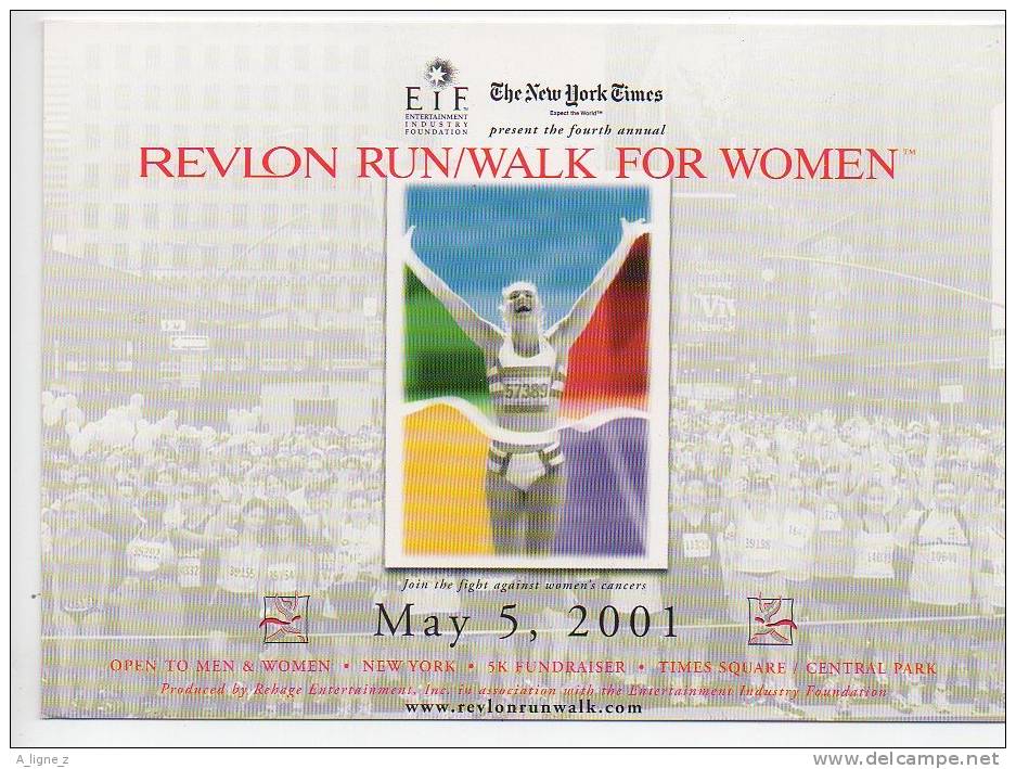 REF 120 : CPM Pub MAx Card U.S.A. Marathon New York Walk For Women - Athlétisme