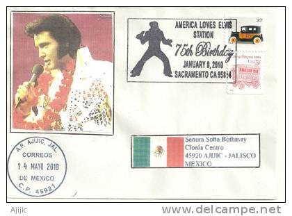 USA. America Loves Elvis (75 Ieme Anniversaire Sa Naissance), Enveloppe Souvenir 2010. Une Seule Disponible - Elvis Presley
