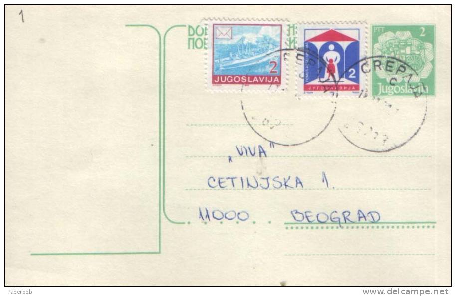 PS WITH REFUGEE STAMP AS ADDITIONAL - Postal Stationery