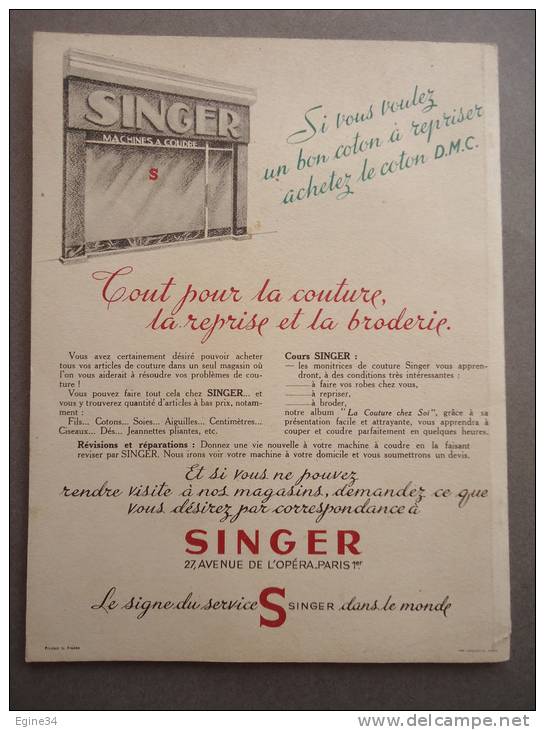 SINGER - Reprise & Broderie - Couture Décorative - Couverture De BOB - Fashion