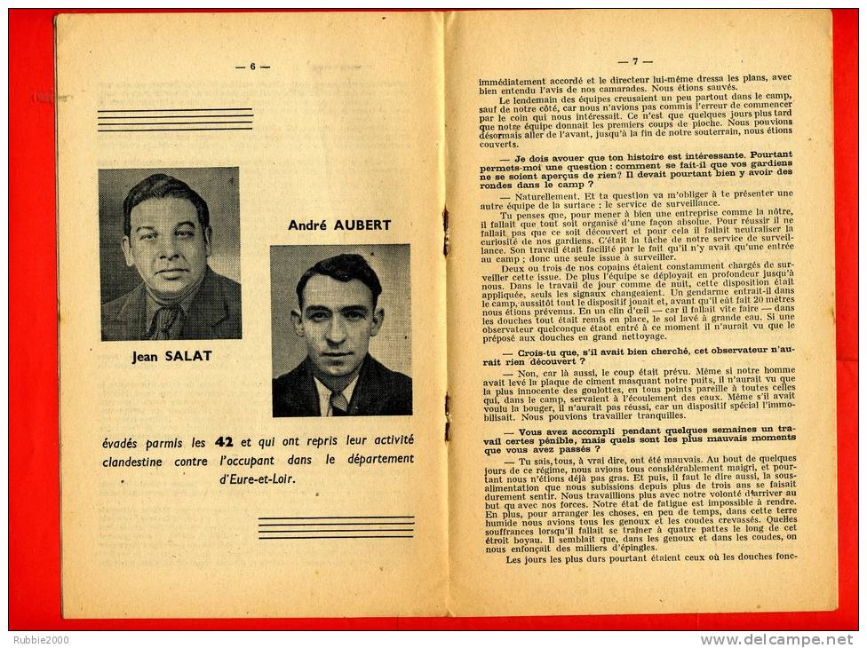 EVASION DE 42 INTERNES DU CAMP DE VOVES PAR UN GROUPE D EVADES EURE ET LOIR PROPAGANDE COMMUNISTE - Documents