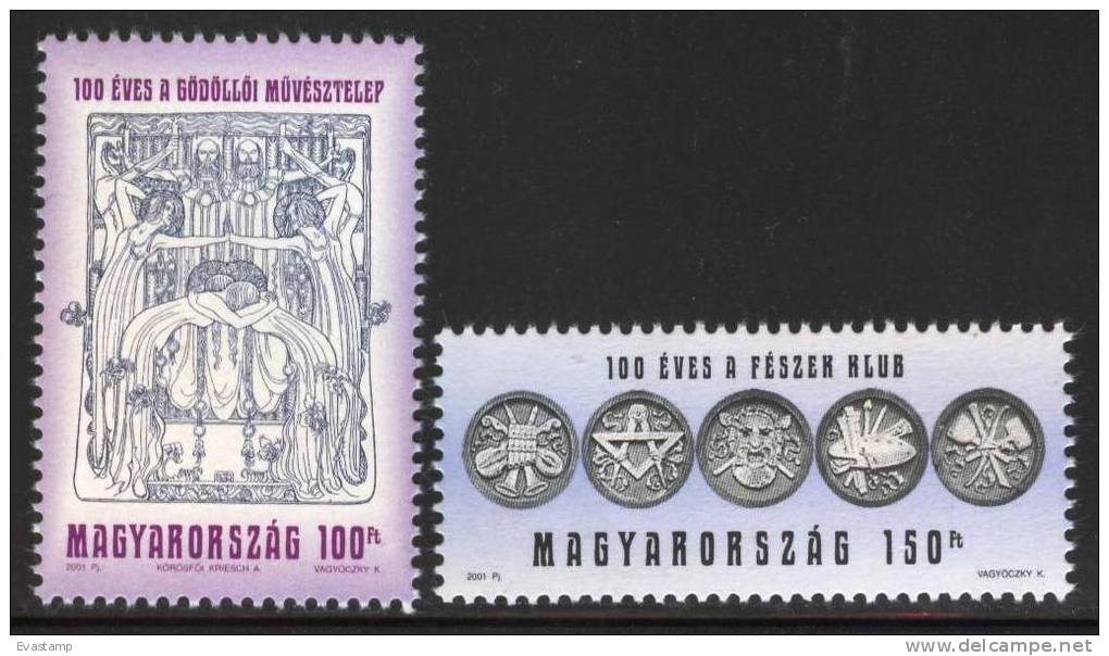 HUNGARY - 2001. Arts / Artist's Colony,Gödöll&#337; And Fészek Art Club  MNH!! Mi 4681-4682. - Unused Stamps