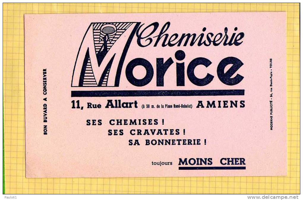 BUVARD : Chemise MORICE AMIENS - Textile & Vestimentaire