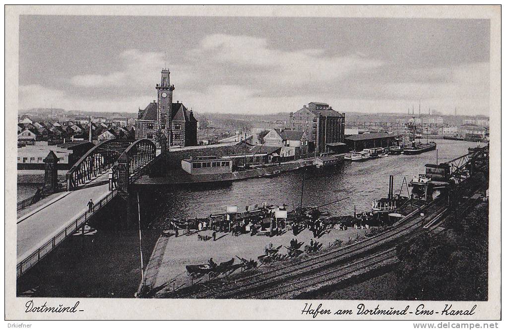 Dortmund, Hafen Am Dortmund-Ems-Kanal, Um 1930 - Tugboats