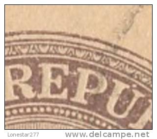 ARGENTINA POSTAL STATIONERY NEWSPAPER WRAPPER # F50 VARIETY (1907) - Postal Stationery
