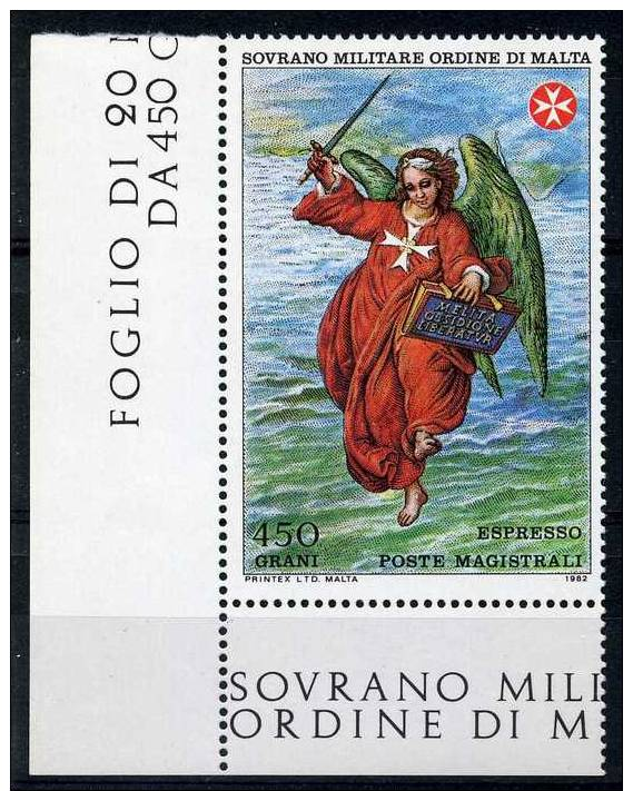 **4** - SMOM 1982 - Espresso - Affresco Di Ignazio Danti- Particolare - 1 Val.  MNH** -  Perfetto - Malta (la Orden De)