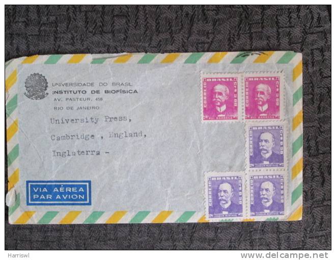 BRAZIL AIRMAIL COVER TO UK  NOT CANCELLED! - Poste Aérienne