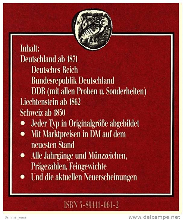 Kleiner Deutscher Münzkatalog Von 1992/93  Ab 1871 -  Von Battenberg  -  285 Seiten - Books & Software