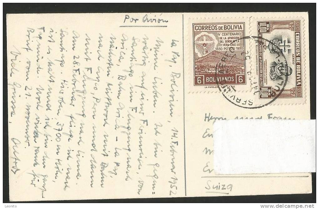 BOLIVIA La Paz Llama Alpaca Lama 1952 - Bolivien