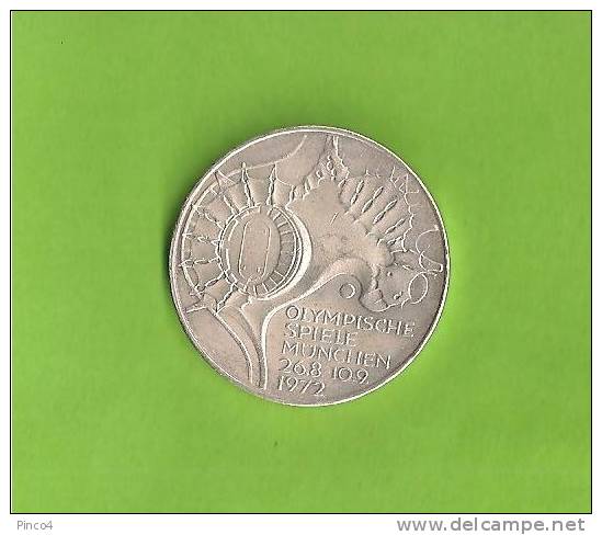 GERMANIA GERMANY 10 MARCHI 1972 OLIMPIADI MONACO - SILVER - - Other & Unclassified