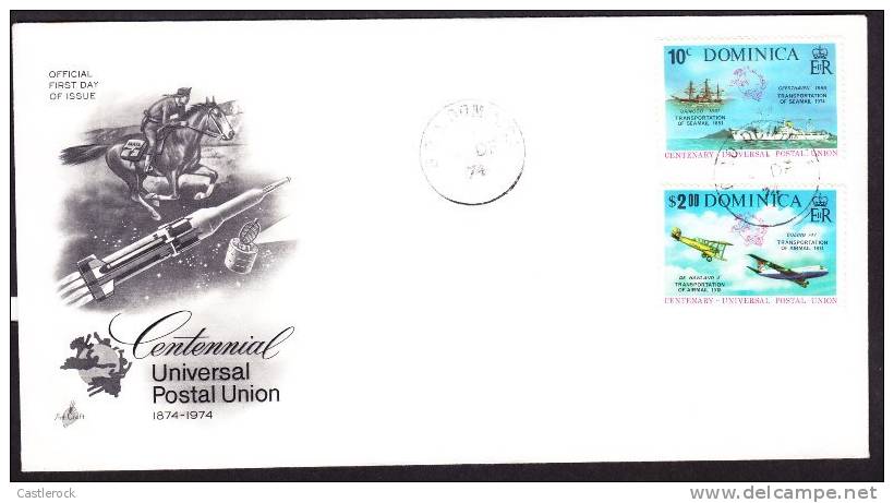 O) 1974 DOMINICAN REPUBLIC, CENTENARY UPU, TRANSPORTATION OF SEAMAIL, AIRMAIL, BOEING 747-GEESTHAVEN, FDC - Colombie