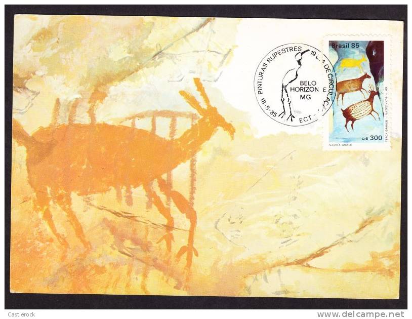 O) 1985 BRAZIL, CAVE PAINTINGS, BELO HORIZONTE, FDC F - FDC