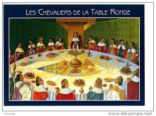 Les Chevaliers De La Table Ronde - Merlin Arthur Pêcheur Brocéliande Paimpont (Histoire N°103 Cp Vierge) - Contes, Fables & Légendes